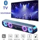 Caisson de basses sans fil stéréo 3D portable Home Cinéma Echo Wall LED RVB Flash coloré Barre