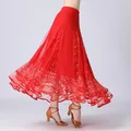 Costumes de danse moderne pour femmes jupes de danse flamenco à paillettes valse espagnole tango
