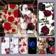 Coque funda fleur rose rouge pour Samsung Galaxy A53 A52S A11 A14 A13 A21S A22 A23 A24