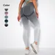 Leggings de yoga taille haute sans couture pour femmes pantalons de sport dégradés leggings de