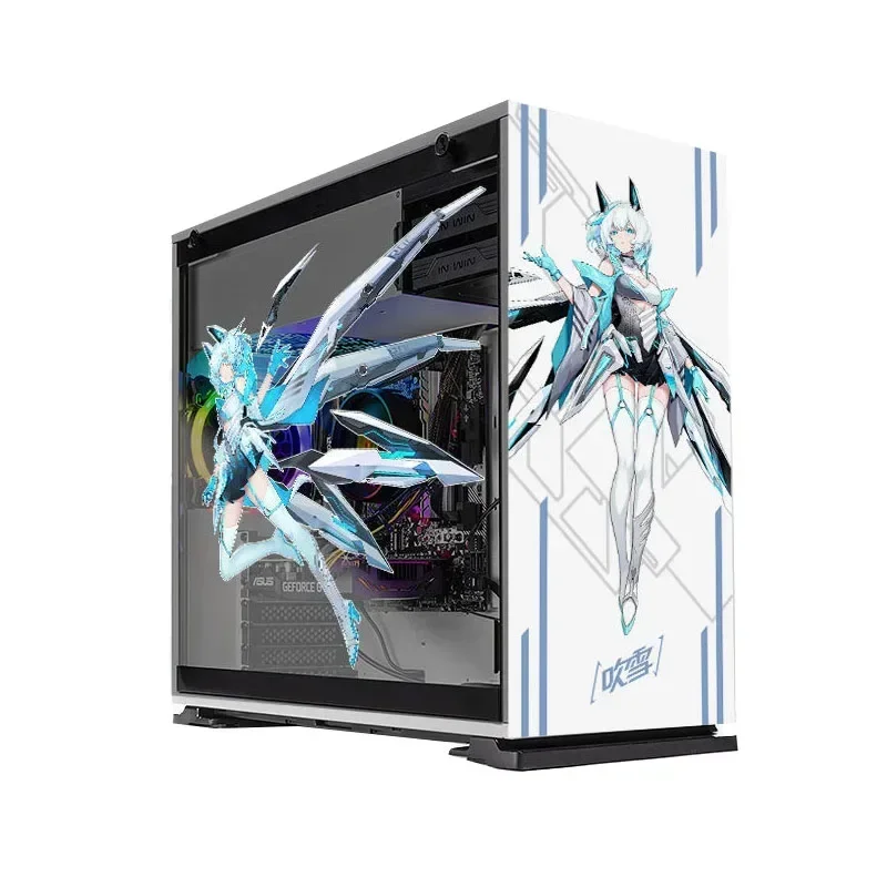 Autocollant personnalisable pour boîtier d'ordinateur, étiquette décorative, Anime, pour ordinateur de bureau, Mod Gamer, DIY bricolage