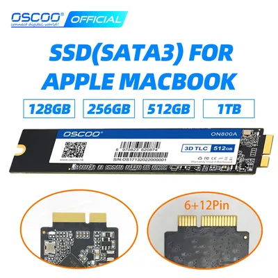 Disque Dur SSD SATA3 pour Apple MacPleAir A1369 A1370 512 2010 Capacité de Mise à Niveau 2011 Go