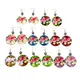 Boucles d'oreilles pendantes en acrylique de forme ronde avec perle pour femmes et filles fleur