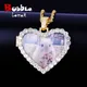 Collier personnalisé avec lettres à bulles pour hommes médaillon en forme de cœur pendentif Photo