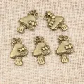 6pcs 25x16mm Antique Bronze Plaqué Champignons Charms Main Pendentif: DIY pour bracelet collier