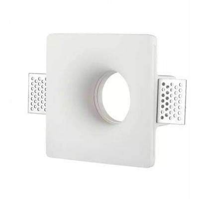 V-tac - Quadratische LED-Downlight-Halterung GU10 und GU5.3 (MR16) Weißer Gipskörper