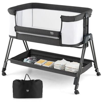 Costway Portable Bedside Sleeper for Baby with 7 A...