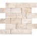 Ivory Travertine 2" x 4" Split Face Mosaic