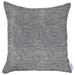 HomeRoots 18" X 18" Grey And Black Solid Color Zippered Handmade Polyester Throw Pillow Cover