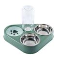 Non-Skid Eco-Friendly Feeder Dog Cage Accessory Food Water Water Dispenser Stainless Steel Pet Dog Feeder Dog Bowls Dog Supplies Cat Bowls GREEN