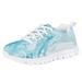 Pzuqiu Marble Print Little Girls Sneakers Teal Size 13 Lightweight Running Tennis Shoes Casual Walking Shoes Outdoor Sport Shoes Flats