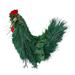 Rooster Wreath Festive Decoration Chicken Wreath Indoor And Outdoor Decoration Pendant Rooster Chicken Wreath Green