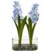 Nearly Natural 14 in. Double Hyacinth in Vase Artificial Arrangement