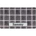 Black Plaid Personalized Pet Feeding Mat, 12" L X 20" W X 0.12" H, Medium