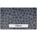 Paw Dots Black Personalized Pet Feeding Mat, 12" L X 20" W X 0.12" H, Medium