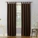 Sun Zero-Sun Zero Hayden Energy Saving Blackout Tab Top Curtain Panel Single Panel40x63-Chocolate84inLX40inWX84inH