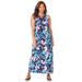 Plus Size Women's Terrace Ridge Maxi Dress by Catherines in Navy Floral (Size 1X)