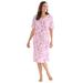 Plus Size Women's Print Sleepshirt by Dreams & Co. in Pink Spring Dog (Size 3X/4X) Nightgown
