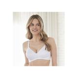 Plus Size Women's Bestform 5006222 Floral Jacquard Wireless Soft Cup Bra With Lightly-Lined Cups by Bestform in White (Size 40 B)