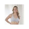 Plus Size Women's Bestform 5006014 Comfortable Unlined Wireless Cotton Stretch Sports Bra With Front Closure by Bestform in Heather Grey (Size 44)