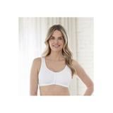 Plus Size Women's Bestform 5006014 Comfortable Unlined Wireless Cotton Stretch Sports Bra With Front Closure by Bestform in White (Size 40)