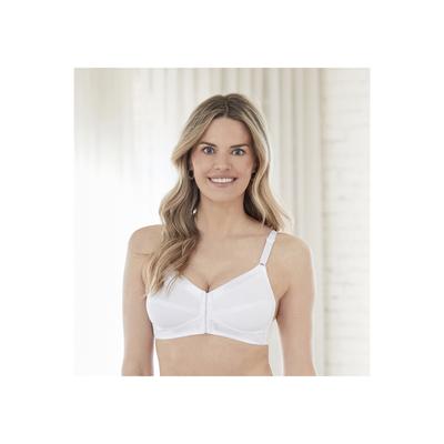 Plus Size Women's Bestform 5006770 Comfortable Unlined Wireless Cotton Bra With Front Closure by Bestform in White (Size 42 D)