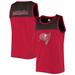 Men's Starter Red/Pewter Tampa Bay Buccaneers Logo Touchdown Fashion Tank Top
