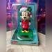 Disney Holiday | Disney Minnie Mouse Christmas Solar Bobble Head -New | Color: Black/Red | Size: Os