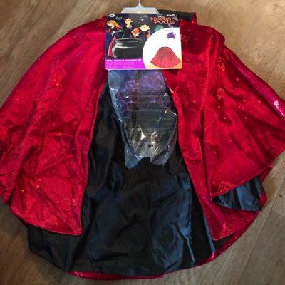 Disney Other | Disney Hocus Pocus Mary Sanderson Cape And Purple Wig - Brand New | Color: Purple/Red | Size: Os