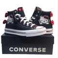 Converse Shoes | Converse Womens Chuck Taylor All Star High Tops Custom Made Hello Kitty Sneakers | Color: Black/White | Size: Made To Order