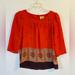 Anthropologie Tops | Euc Anthropologie Maeve Blouse Womens Red Floral Printed Top Boho Bohemian | Color: Red | Size: 8