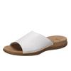 Pantolette GABOR, Damen, Gr. 44, weiß, Leder, klassisch, Schuhe, Sommerschuh, Schlappen mit Best Fitting
