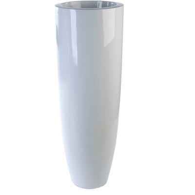 Übertopf CASABLANCA BY GILDE "Konus", weiß, B:40cm H:115cm T:40cm, Fiberglas, Pflanzgefäße, weiß