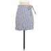 J.Crew Formal Skirt: Blue Stripes Bottoms - Women's Size 00