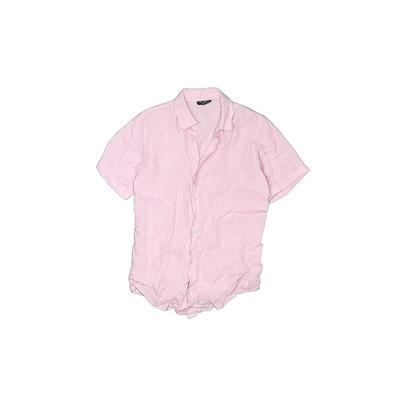Dal Lago Club Short Sleeve Button Down Shirt: Pink Tops - Kids Boy's Size 10