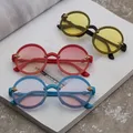 Lunettes de soleil rondes pour enfants mode abeille Rivet décoration dégradé pour enfants garçon et