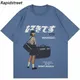 T-shirt à manches courtes pour hommes Streetwear Harajuku fille japonaise Poster graphique
