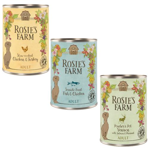 6x400g Adult 3 Sorten Mix 2 Paket Rosie's Farm Katzenfutter