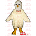 All White Bird Plush SPOTSOUND Mascot Dressed In A Small Bow Tie - Mascot of birds