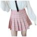 xinqinghao summer skirt women s fashion high waist pleated mini skirt slim waist casual tennis skirt plus size skirts red xxl