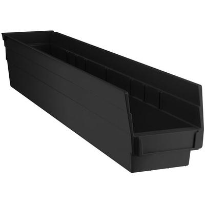 Regency Black Shelf Bin, 23 5/8" x 4 1/8" x 4"