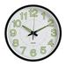 12inches/30cm Simple Wall Clock Decorative Wall Clock Movement Luminous Clock for Home Living Room (Black)