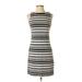 Valerie Bertinelli Casual Dress - Sheath: Black Stripes Dresses - Women's Size X-Small