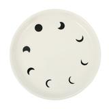 1 Pc Moon Pattern Fruit Plate Bread Plate Jewelry Tray Sushi Plate (White)