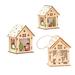 3Pcs Luminous Hut Christmas Themed Wooden House Glowing Cabin Santa Claus Snowman Elk Hanging Decoration for Festive Home