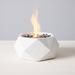 TerraFlame Geo Concrete Table Top Gel Fuel Fire Bowl - Indoor & Outdoor Use in White | 5.125 H x 11 W x 11 D in | Wayfair OD-TT-GEO-WHT-01