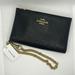 Coach Bags | Coach C2644 Zip Gold Chain Card Case Black Leather Wallet D18 | Color: Black/Gold/Red | Size: Os