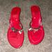 Coach Shoes | Coach Red Kitten Heels | Color: Red | Size: 6.5