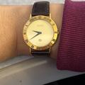 Gucci Accessories | Authentic Gucci Watch. 18kt Gold Plated. Will Need A Battery. | Color: Brown/Gold | Size: Os