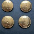 Gucci Other | Extremely Rare Gucci Double G Gold Plated Buttons. 1” Buttons. Never Used. | Color: Gold | Size: 1”